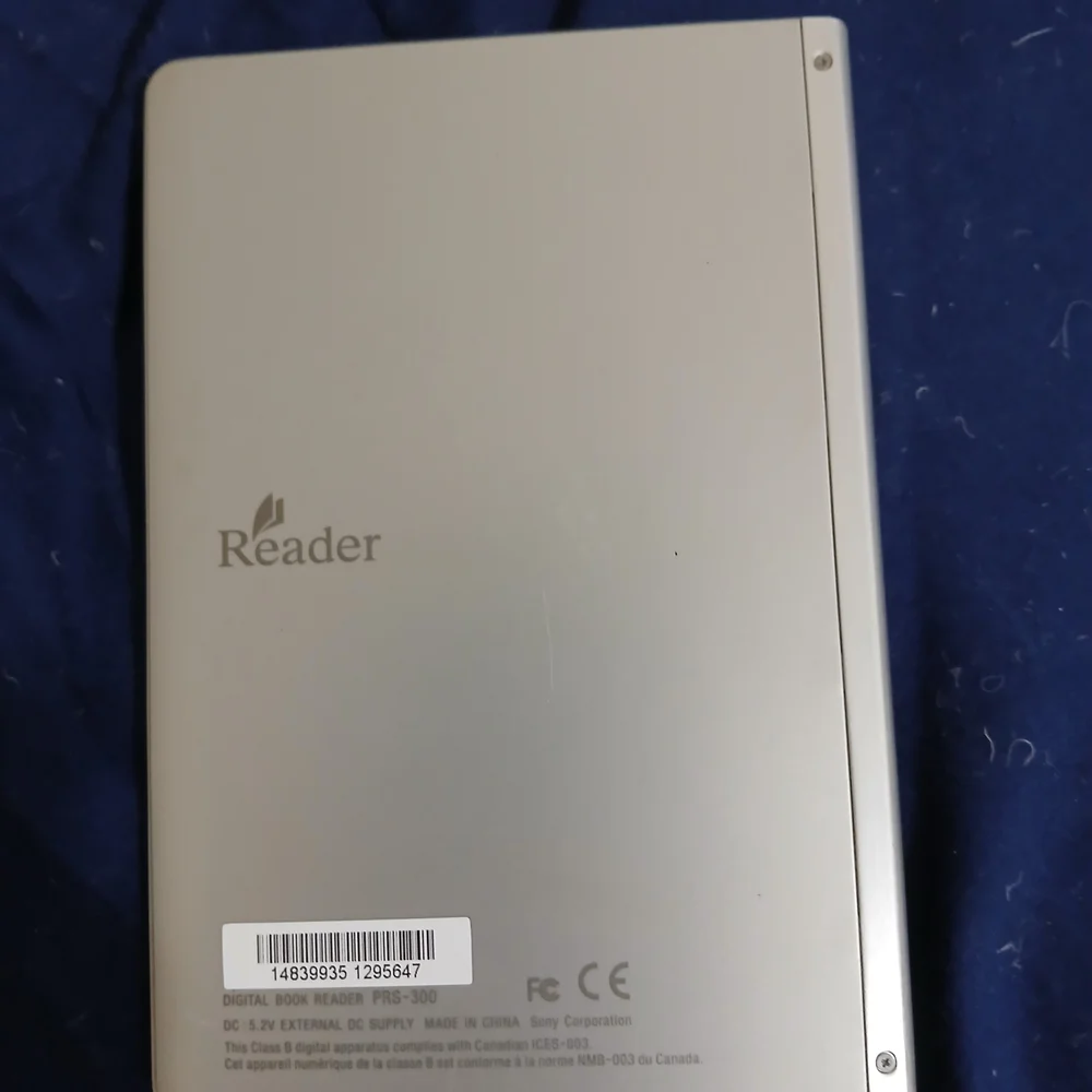 Sony Silver Portable E-Reader, Excellent Condition